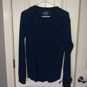 brand new blue thermal sweater